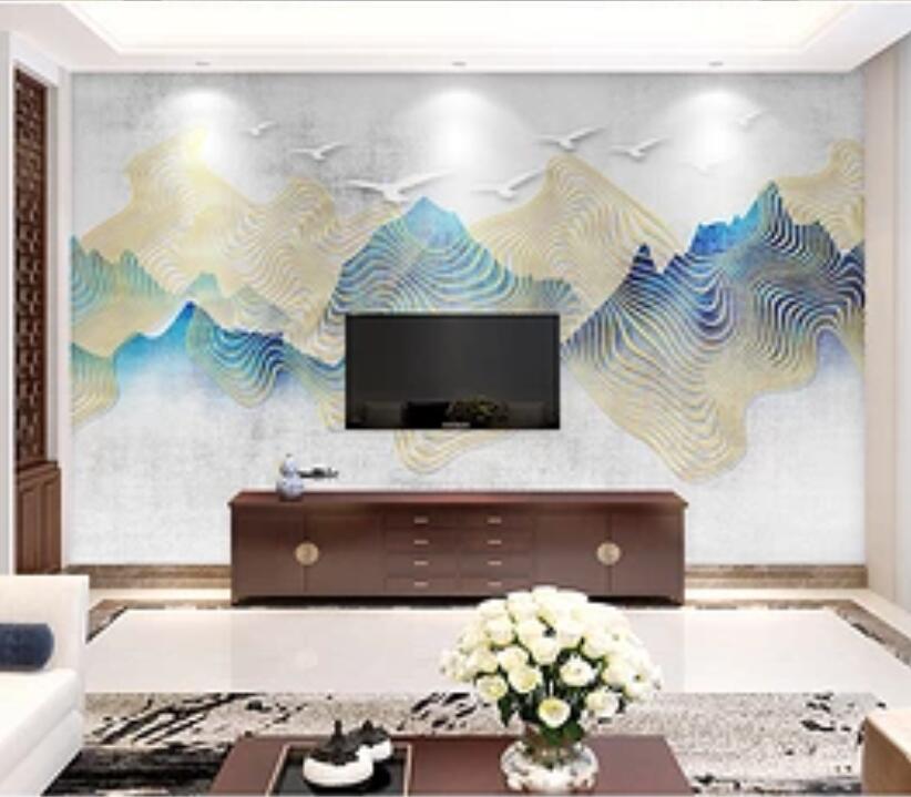 3D Color Wave 590 Wall Murals Wallpaper AJ Wallpaper 2 