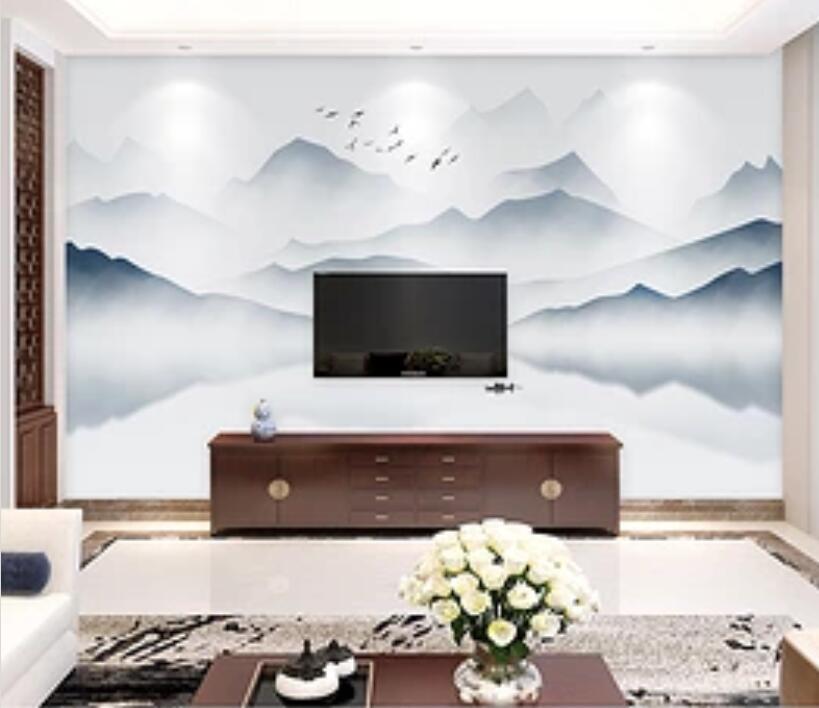 3D Misty Valley 409 Wall Murals Wallpaper AJ Wallpaper 2 