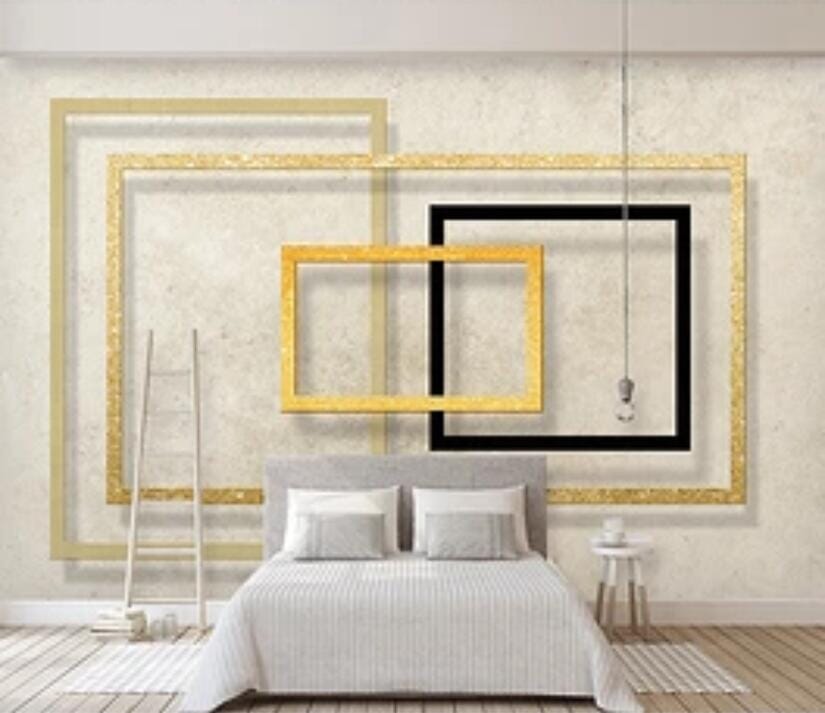 3D Golden Rectangle 1773 Wall Murals Wallpaper AJ Wallpaper 2 