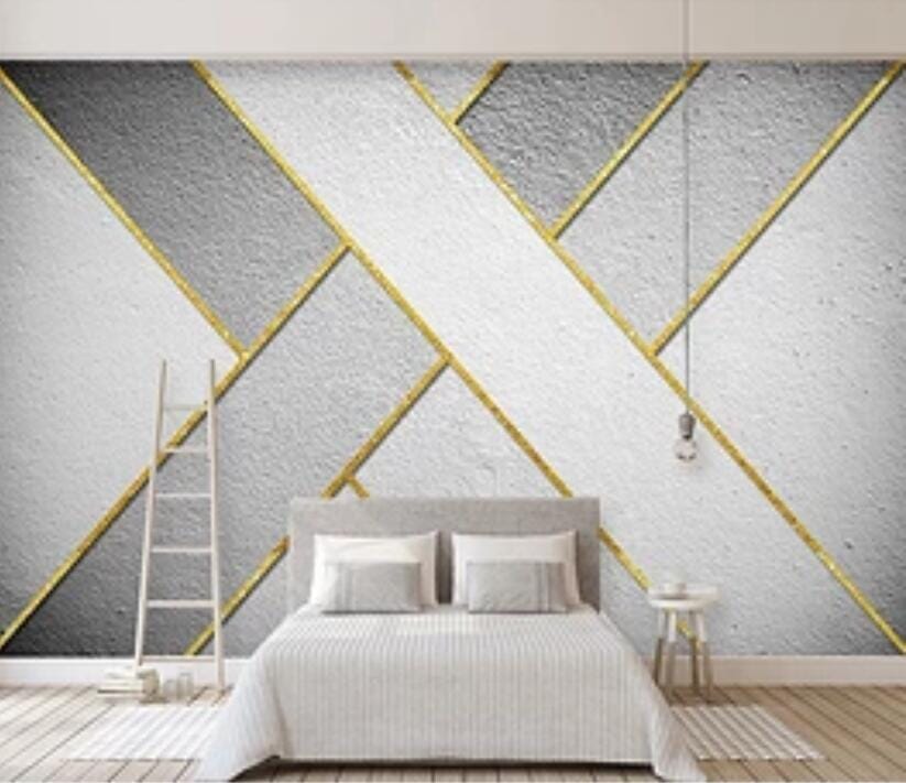 3D Golden Stripes 1770 Wall Murals Wallpaper AJ Wallpaper 2 