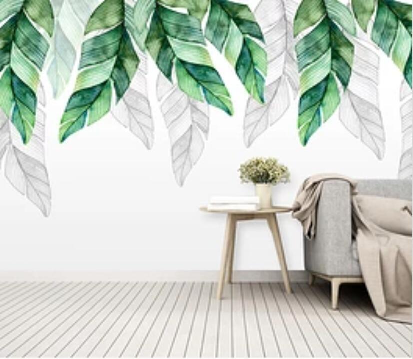 3D Green Leaves 387 Wall Murals Wallpaper AJ Wallpaper 2 