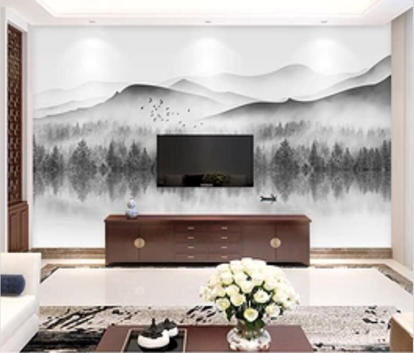 3D Misty Valley 380 Wall Murals Wallpaper AJ Wallpaper 2 