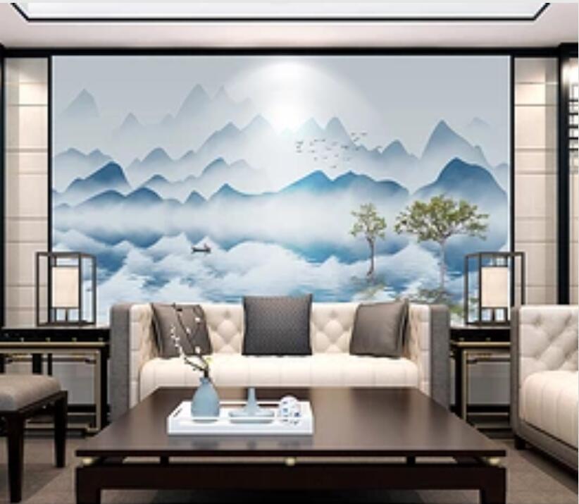 3D Mountain Cloud 351 Wall Murals Wallpaper AJ Wallpaper 2 