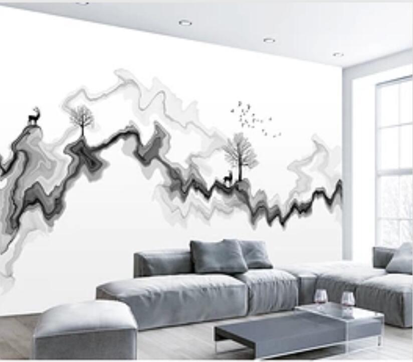 3D Black Wave 333 Wall Murals Wallpaper AJ Wallpaper 2 