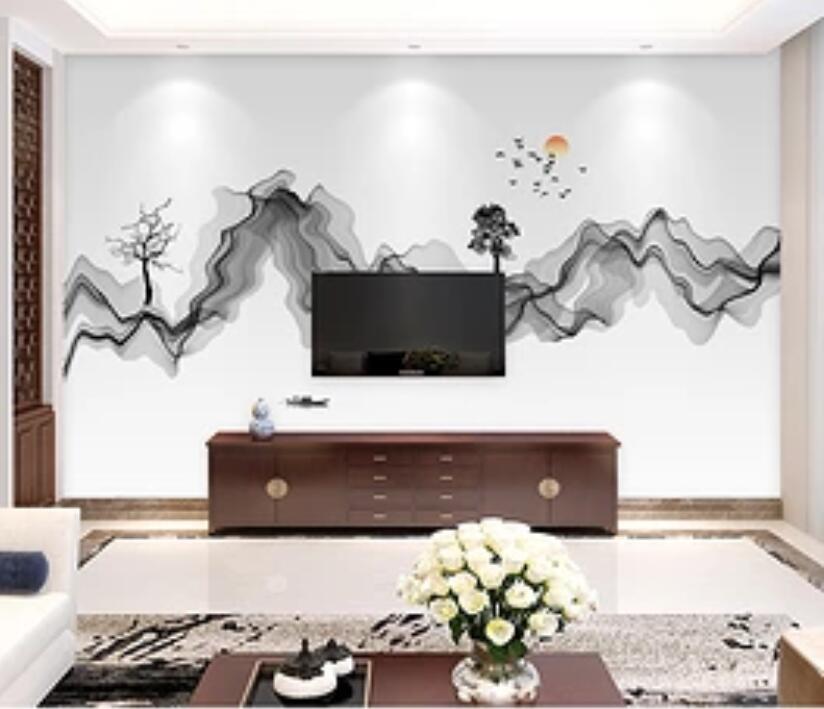 3D Black Wave 328 Wall Murals Wallpaper AJ Wallpaper 2 