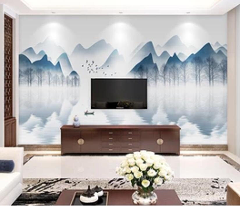 3D Forest Mountain 316 Wall Murals Wallpaper AJ Wallpaper 2 