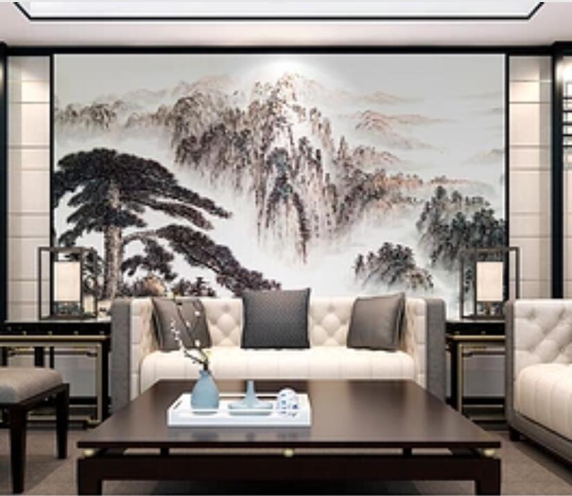 3D Mountain Tree 226 Wall Murals Wallpaper AJ Wallpaper 2 