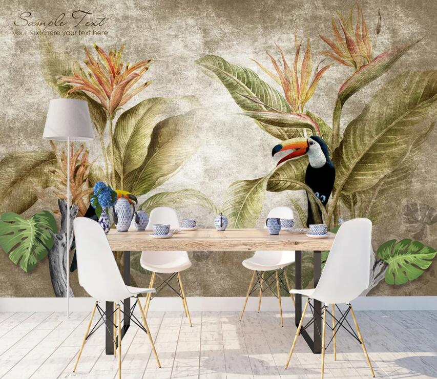 3D Flower Bird 1431 Wall Murals Wallpaper AJ Wallpaper 2 