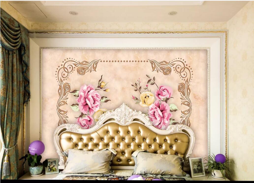 3D Pink Flowers 912 Wall Murals Wallpaper AJ Wallpaper 2 