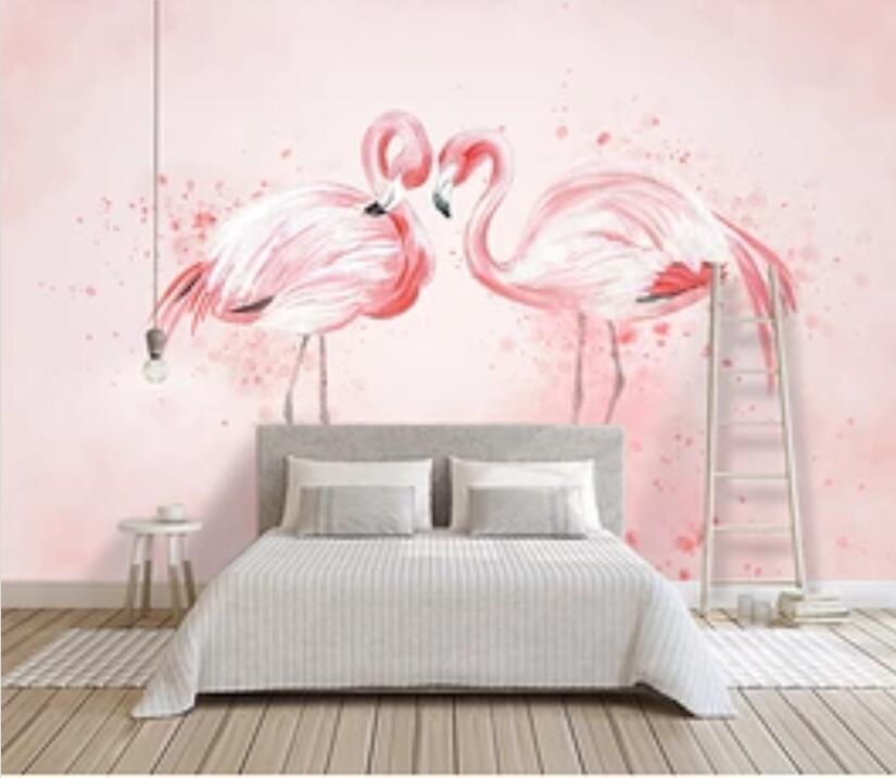 3D Pink Flamingo 1936 Wall Murals Wallpaper AJ Wallpaper 2 