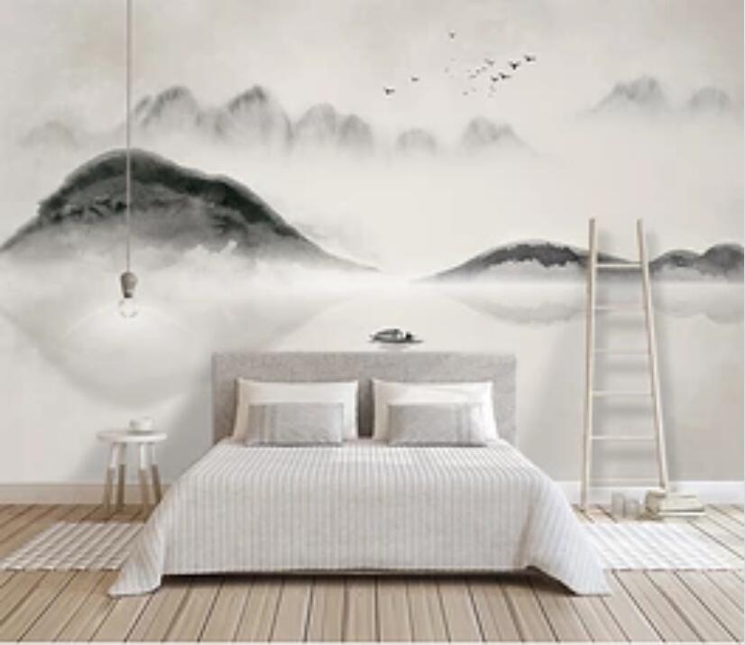 3D Mountain River 1873 Wall Murals Wallpaper AJ Wallpaper 2 
