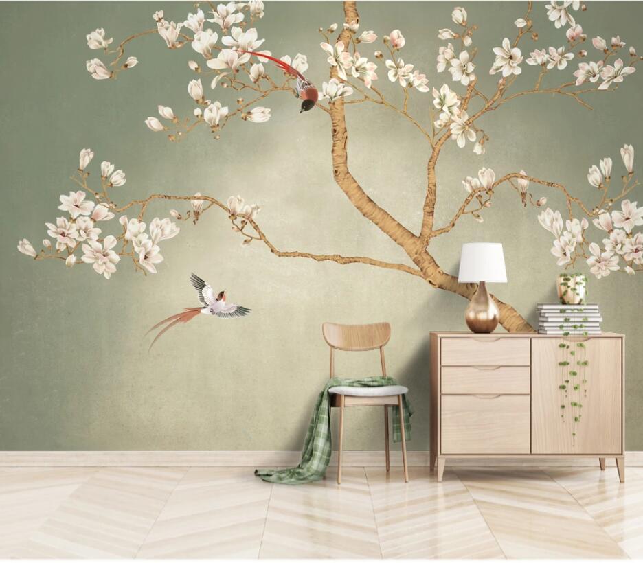 3D Birds And Flowers 1577 Wall Murals Wallpaper AJ Wallpaper 2 