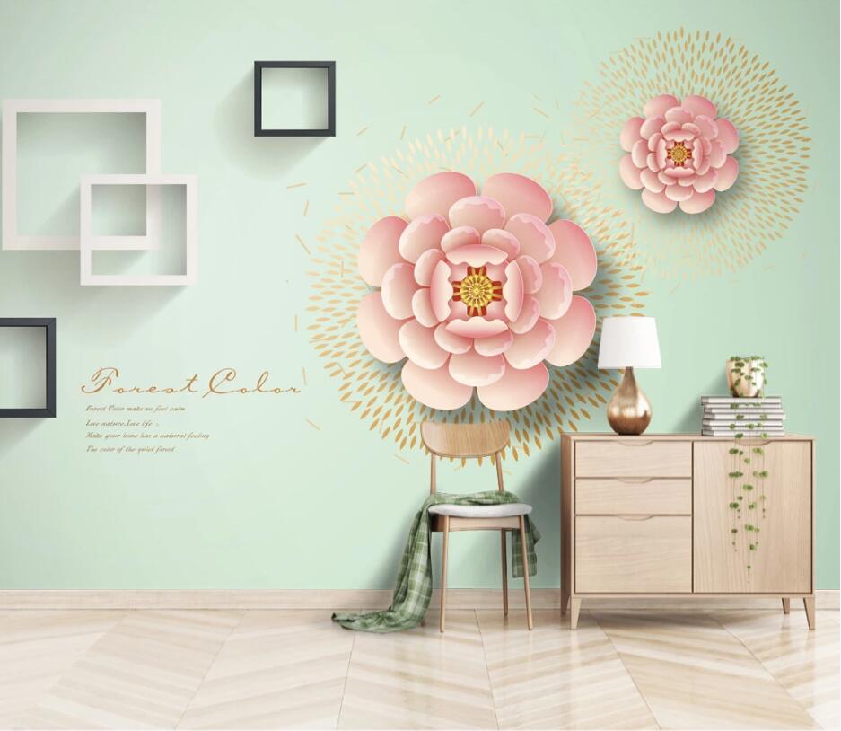 3D Flower Square 1157 Wall Murals Wallpaper AJ Wallpaper 2 