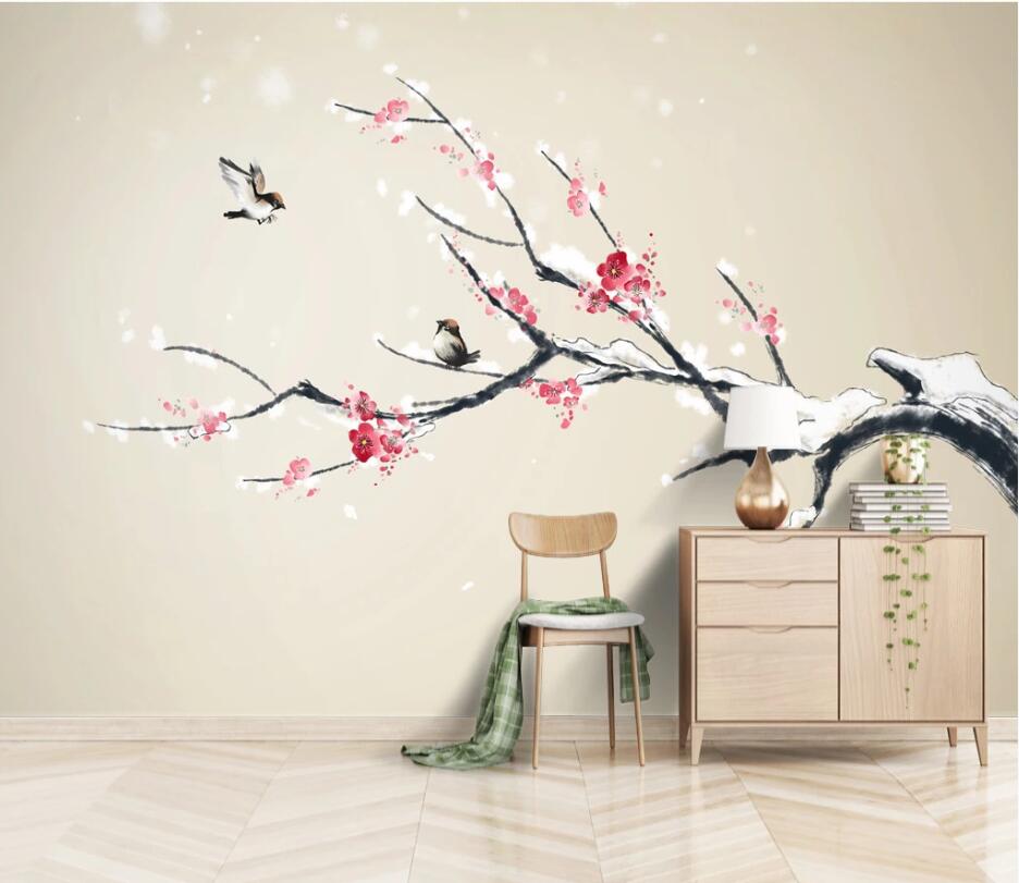 3D Red Plum 1144 Wall Murals Wallpaper AJ Wallpaper 2 
