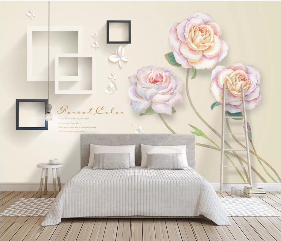 3D Flower Square 1131 Wall Murals Wallpaper AJ Wallpaper 2 
