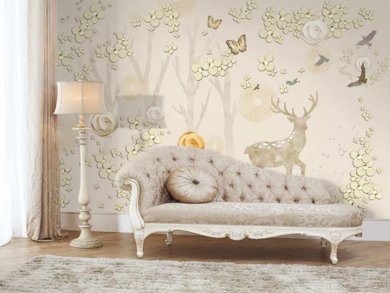 3D Forest Fawn 1255 Wall Murals Wallpaper AJ Wallpaper 2 