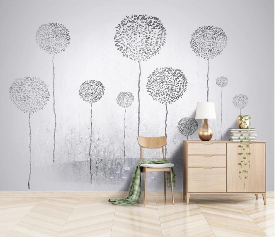 3D White Dandelion 2281 Wall Murals Wallpaper AJ Wallpaper 2 