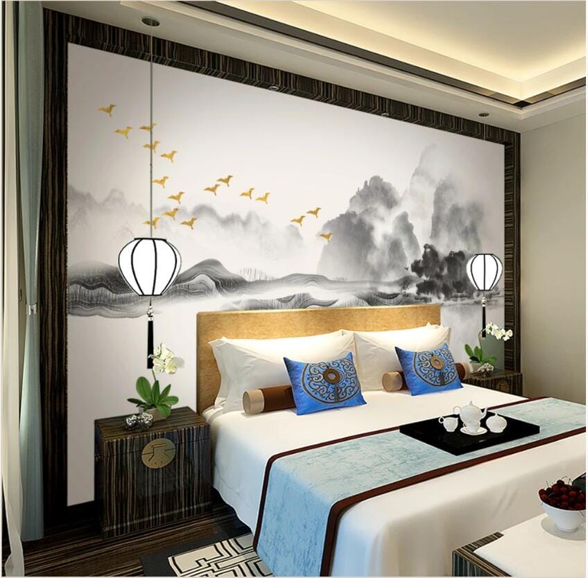 3D Ink Landscape 2199 Wall Murals Wallpaper AJ Wallpaper 2 