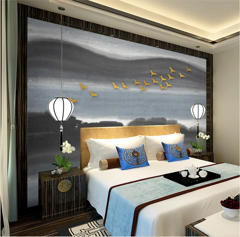 3D Golden Bird 923 Wall Murals Wallpaper AJ Wallpaper 2 