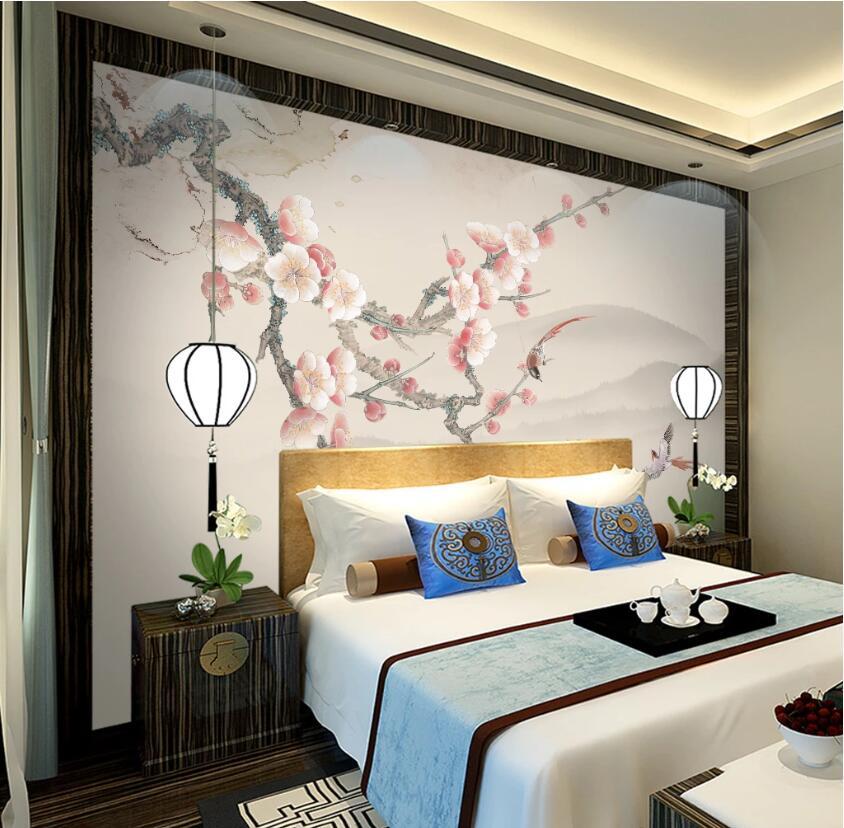 3D Branch Plum 914 Wall Murals Wallpaper AJ Wallpaper 2 