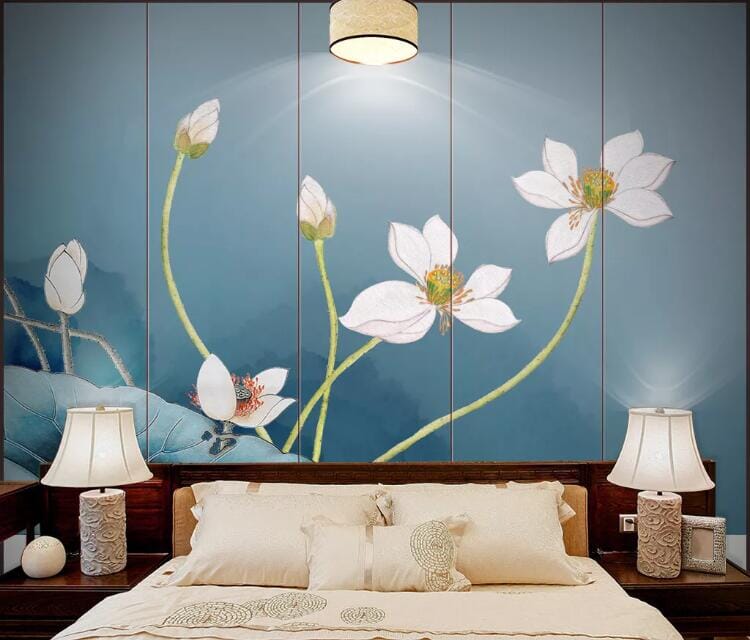 3D Lotus Flower 2129 Wall Murals Wallpaper AJ Wallpaper 2 