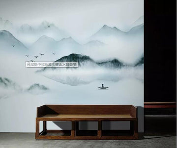 3D Misty Valley 2105 Wall Murals Wallpaper AJ Wallpaper 2 