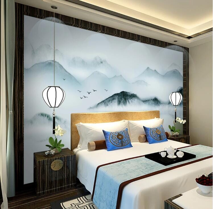 3D Misty Valley 2105 Wall Murals Wallpaper AJ Wallpaper 2 