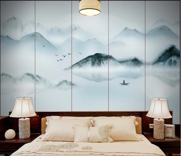 3D Misty Valley 2105 Wall Murals Wallpaper AJ Wallpaper 2 