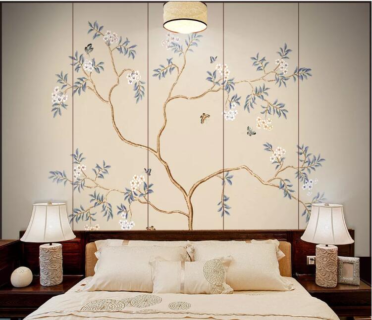 3D Plum Butterfly 767 Wall Murals Wallpaper AJ Wallpaper 2 