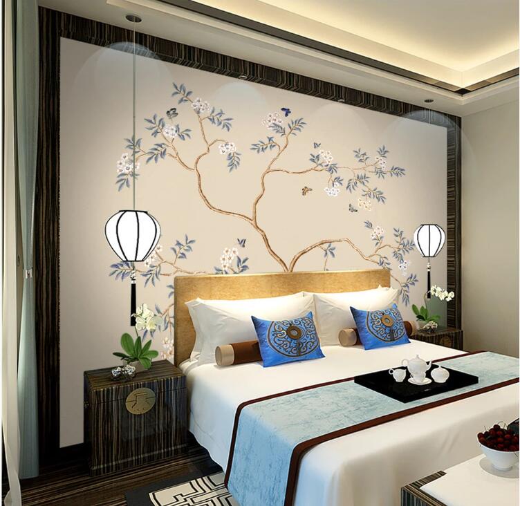3D Plum Butterfly 767 Wall Murals Wallpaper AJ Wallpaper 2 