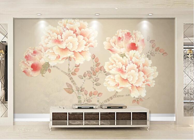 3D Peony Flower 721 Wall Murals Wallpaper AJ Wallpaper 2 