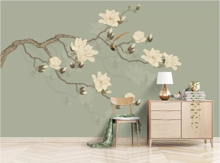 3D Branch Flower 2101 Wall Murals Wallpaper AJ Wallpaper 2 