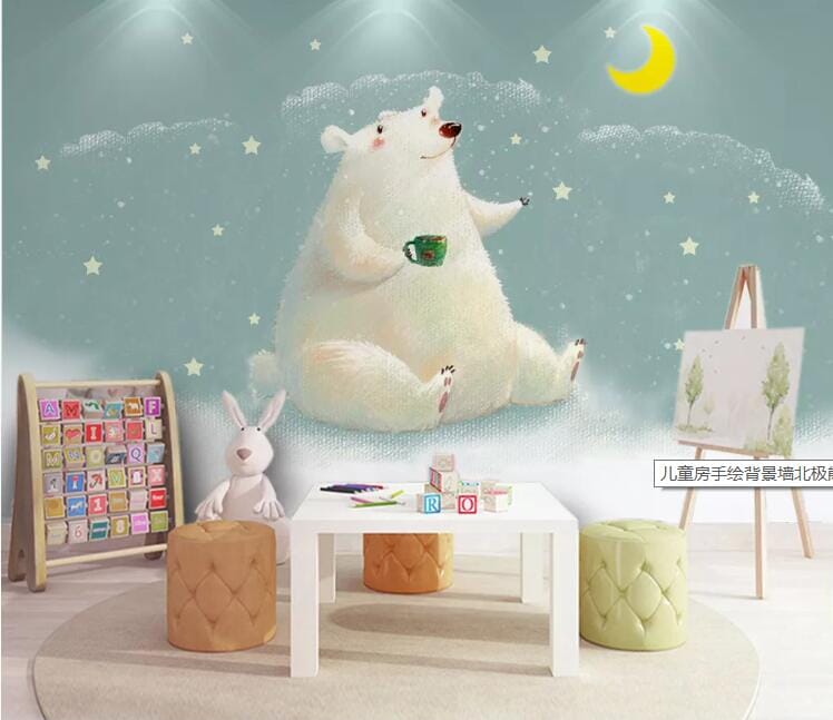 3D Polar Bear 1972 Wall Murals Wallpaper AJ Wallpaper 2 
