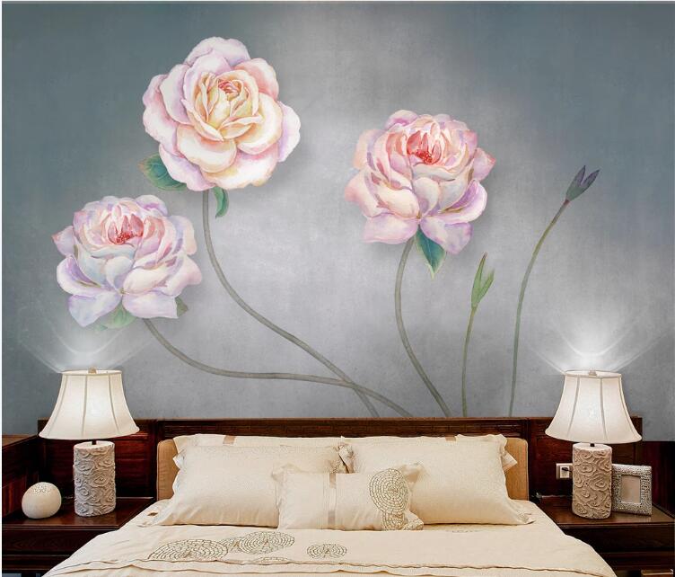 3D Pink Flowers 592 Wall Murals Wallpaper AJ Wallpaper 2 