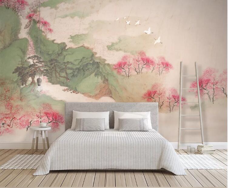 3D Lotus Pond 431 Wall Murals Wallpaper AJ Wallpaper 2 