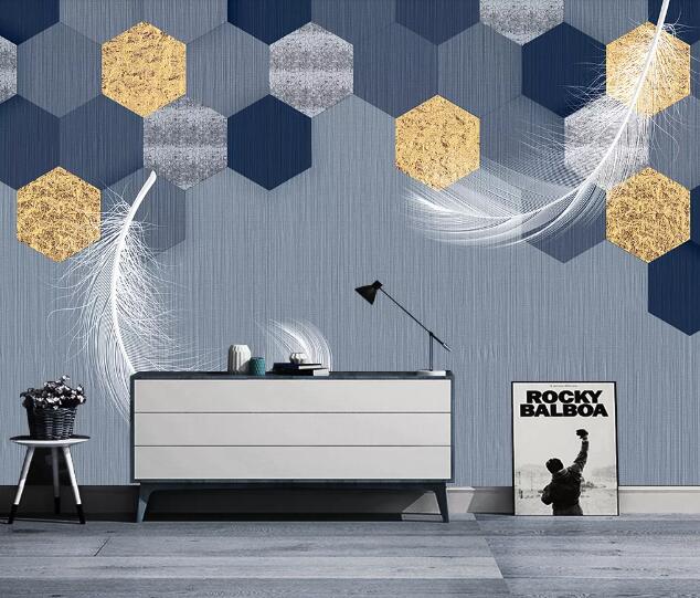 3D Transparent Feather WC2592 Wall Murals