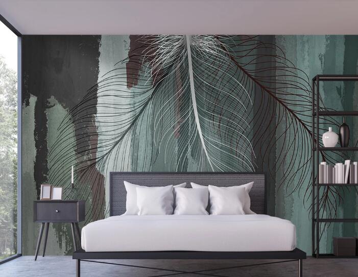 3D Feather Pattern WC2671 Wall Murals