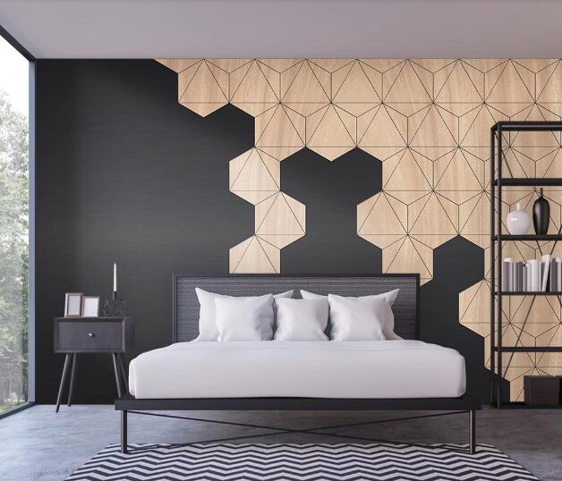 3D Hexagon Graphics WC1135 Wall Murals