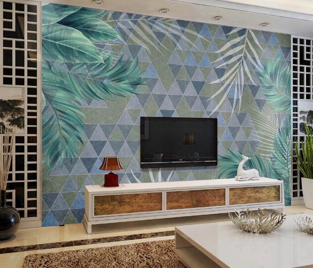 3D Long Leaves WC1910 Wall Murals