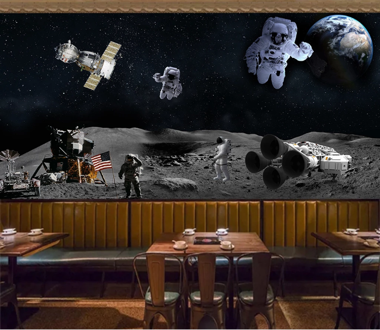3D Rocket Astronaut WC1700 Wall Murals