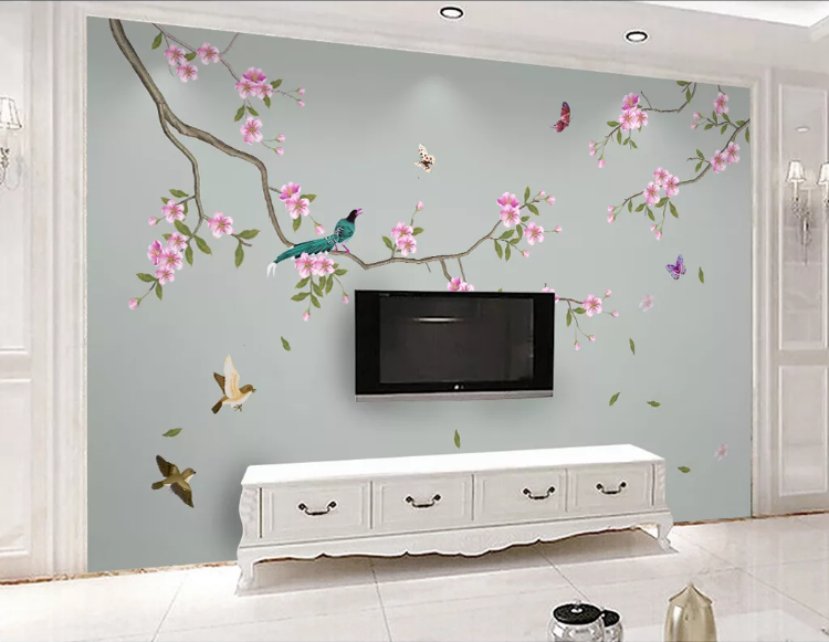 3D Bird Butterfly WC768 Wall Murals