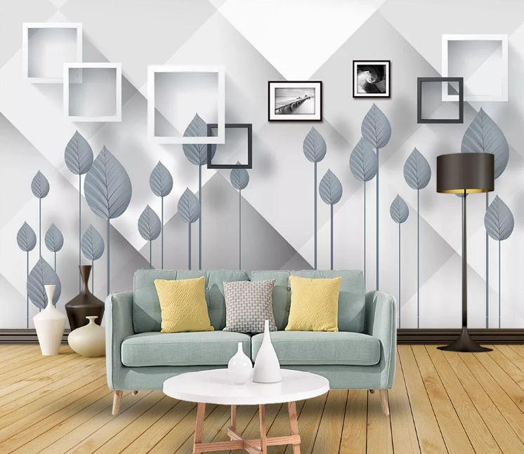 3D Long Leaves WC2562 Wall Murals