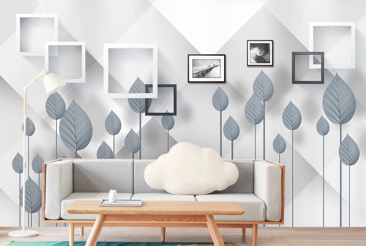 3D Long Leaves WC2562 Wall Murals