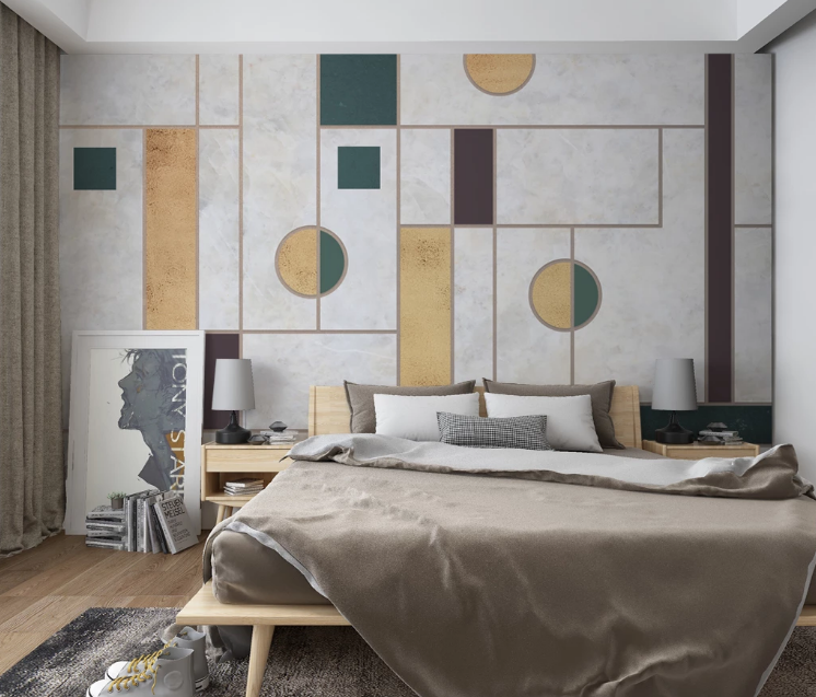 3D Rounded Square WC2597 Wall Murals