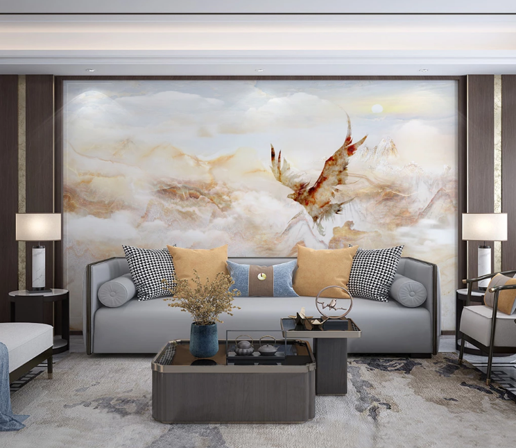 3D Eagle Cloud WC2514 Wall Murals