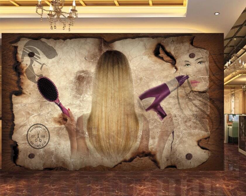 3D Straight Hair 1523 Wall Murals Wallpaper AJ Wallpaper 2 