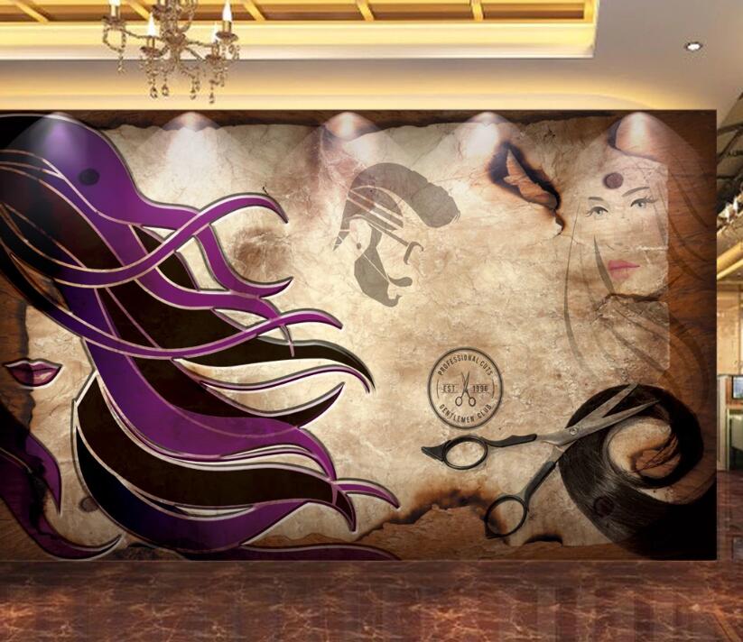 3D Flowing Hair 1587 Wall Murals