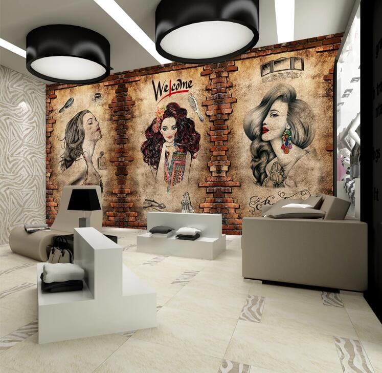 3D Girl With Long Hair 1544 Wall Murals Wallpaper AJ Wallpaper 2 