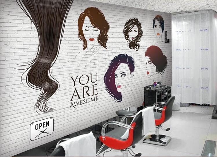 3D Hair Styling 1527 Wall Murals Wallpaper AJ Wallpaper 2 
