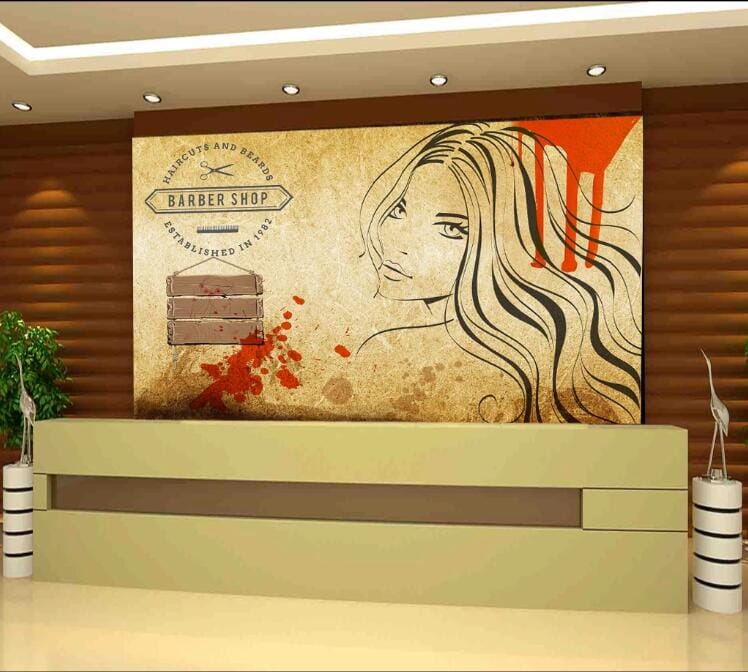 3D Sketch Girl 1509 Wall Murals Wallpaper AJ Wallpaper 2 